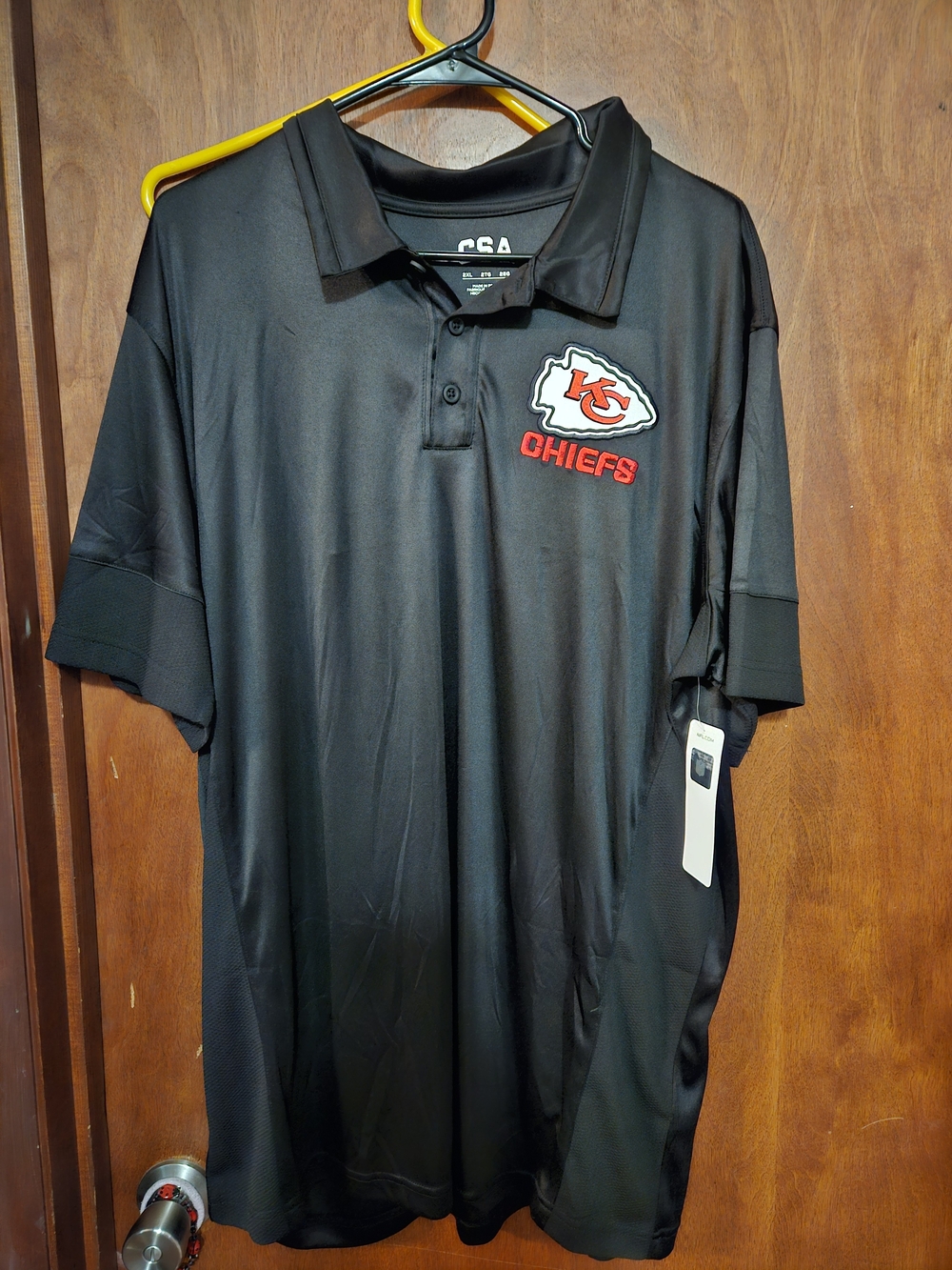 Men's Black Chiefs Logo Polo Shirt - CSA